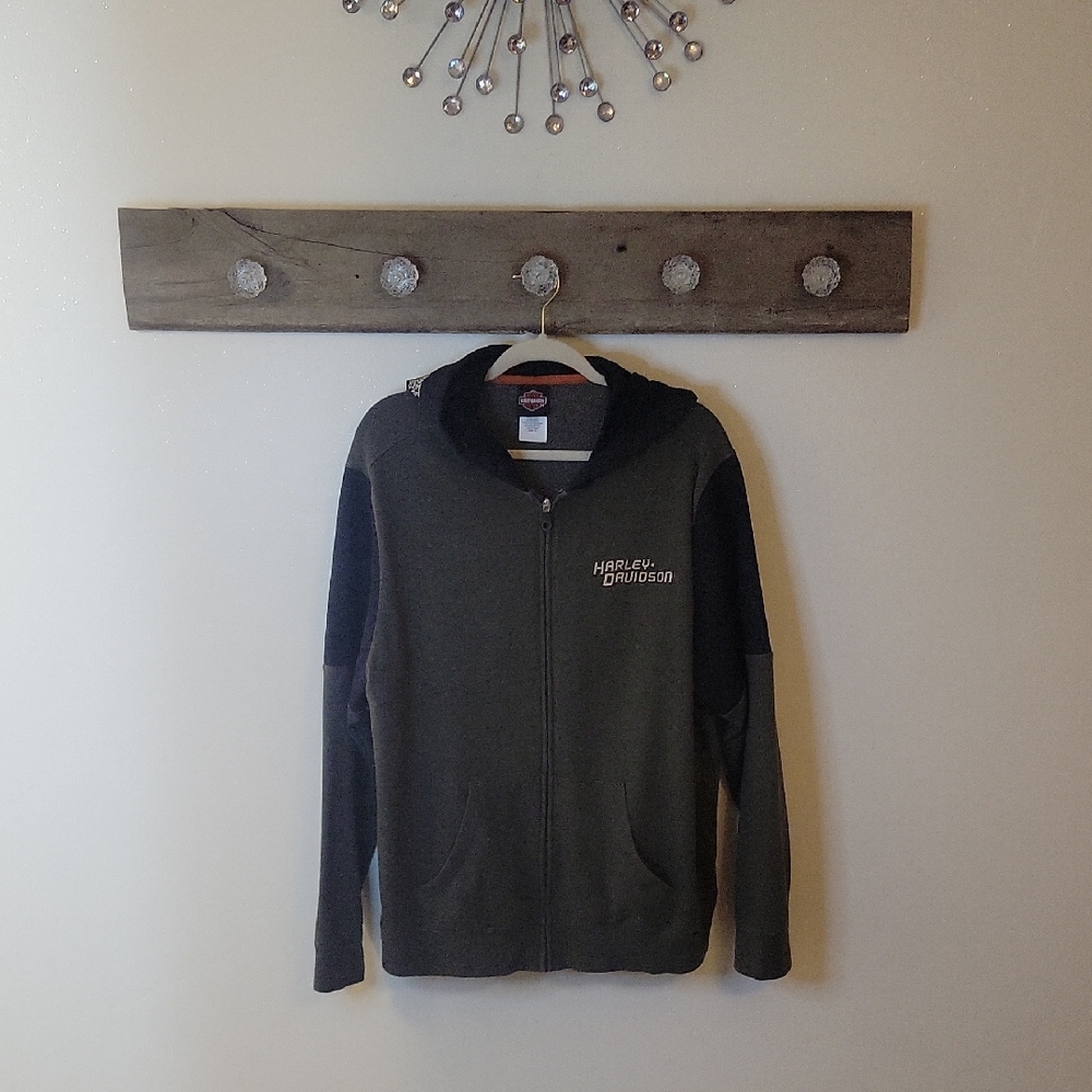 Harley-Davidson Men’s Dark Olive Zip HoodieSZ XL